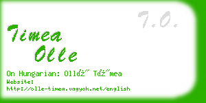 timea olle business card